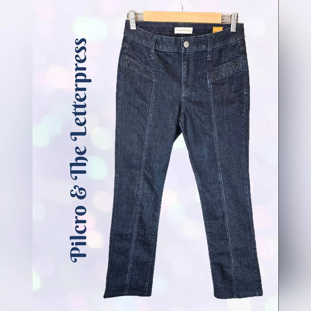 Pilcro and the letterpress Jeans Womens Sz 29 Dark Wash Zipper Pockets Casual